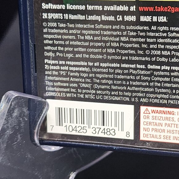 NBA 2K9 - PS2 PlayStation 2 2008 - Complete with Manual - Picture 3 of 5